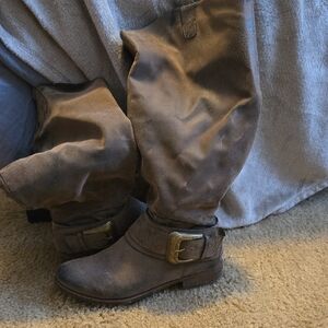 Maurices Women's Sz10 Wide Calf Dark Brown Wide-Calf Boot Interior Label